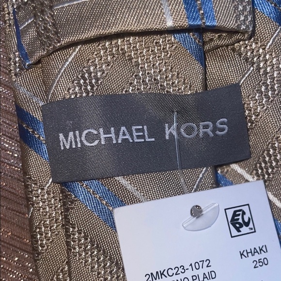 Michael Kors Gold and Blue Tie Elegant Silk - Picture 2 of 5